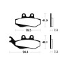 Plaquettes de frein TECNIUM Scooter organique - ME189 - 1022629