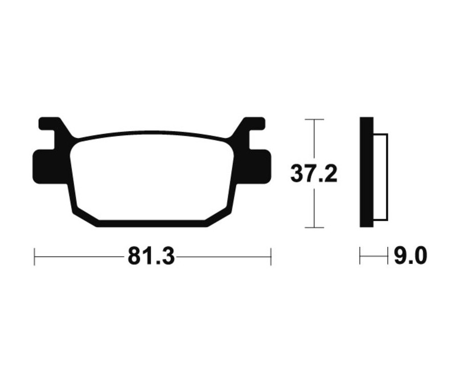 Plaquettes de frein TECNIUM métal fritté - MR332 - 1090545