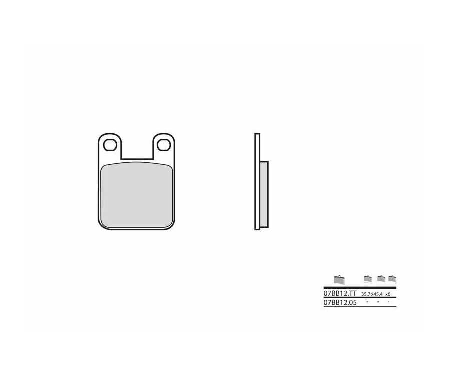 Plaquettes de frein BREMBO route carbone céramique - 07BB1205 - 1035806