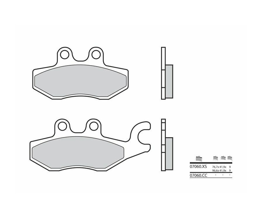 Plaquettes de frein BREMBO Scooter carbone céramique - 07060 - 1035704