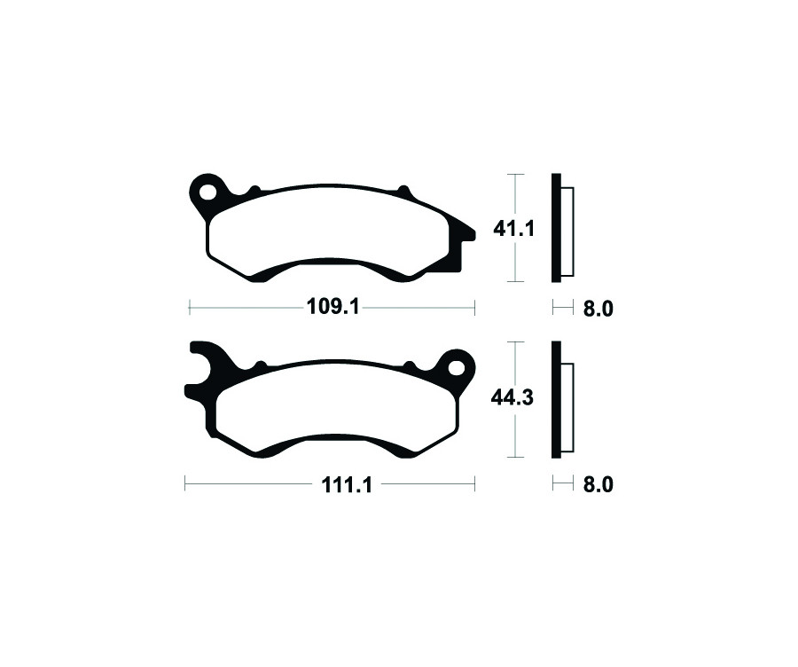 Plaquettes de frein TECNIUM Maxi Scooter métal fritté - MSS373 - 1023222