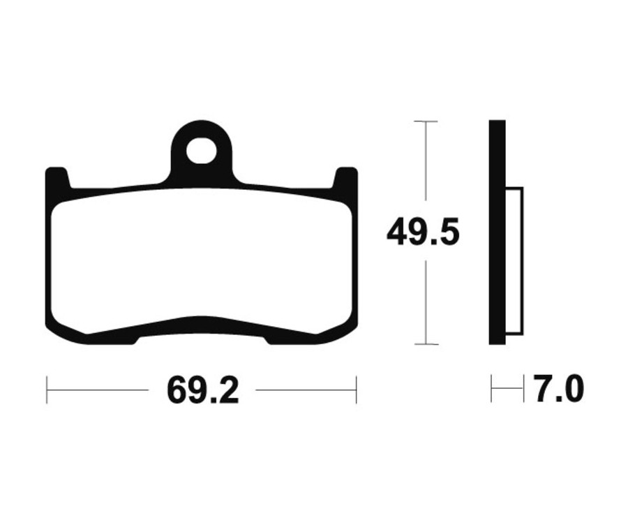 Plaquettes de frein TECNIUM Racing métal fritté carbone - MCR282 - 1022588