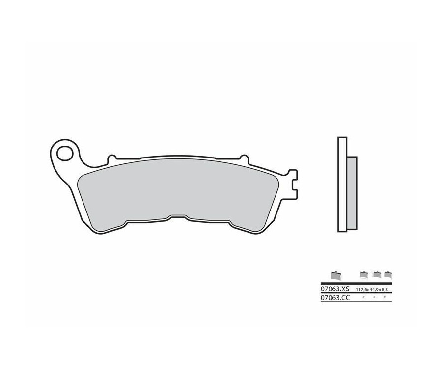 Plaquettes de frein BREMBO Scooter carbone céramique - 07063 - 1035707