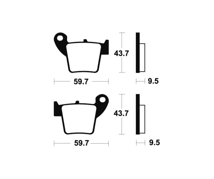 Plaquettes de frein TECNIUM Racing MX/Quad métal fritté - MOR277 - 1022972