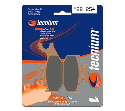 Plaquettes de frein TECNIUM Maxi Scooter métal fritté - MSS254 - 1023199