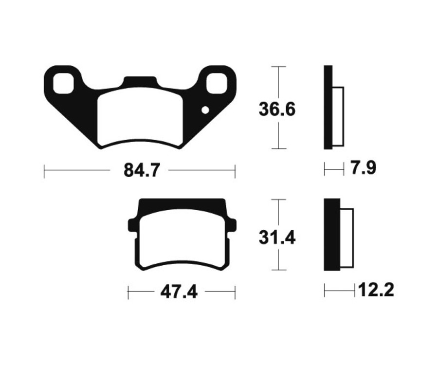 Plaquettes de frein TECNIUM route organique - MA355 - 1022489