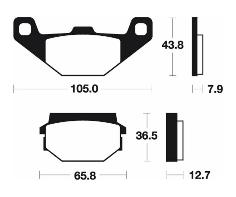 Plaquettes de frein TECNIUM Scooter organique - ME245 - 1022652