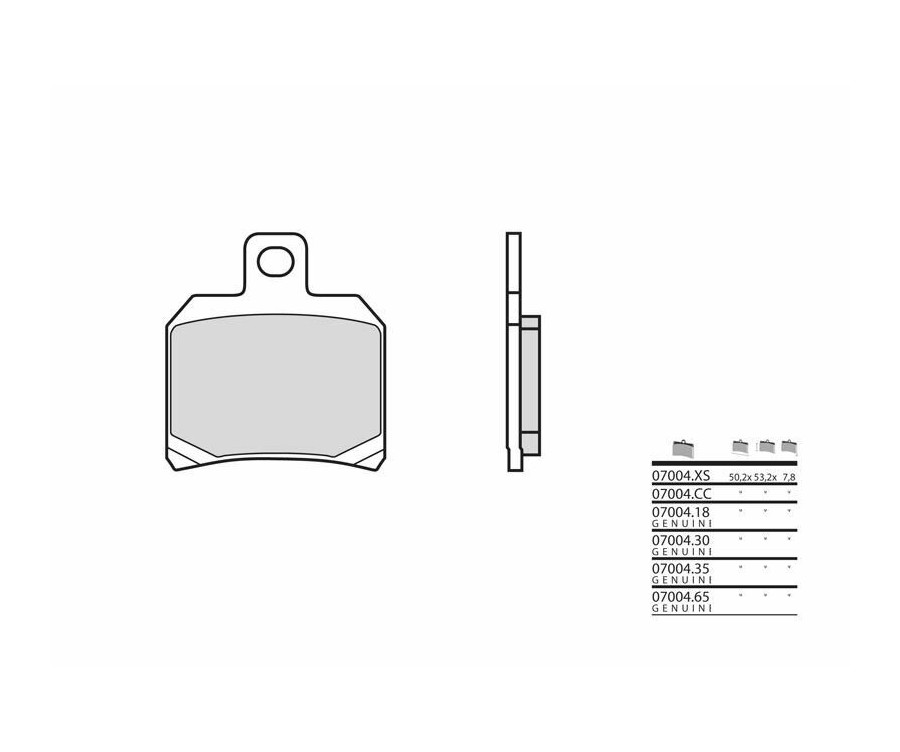 Plaquettes de frein BREMBO Scooter carbone céramique - 07004 - 1035666