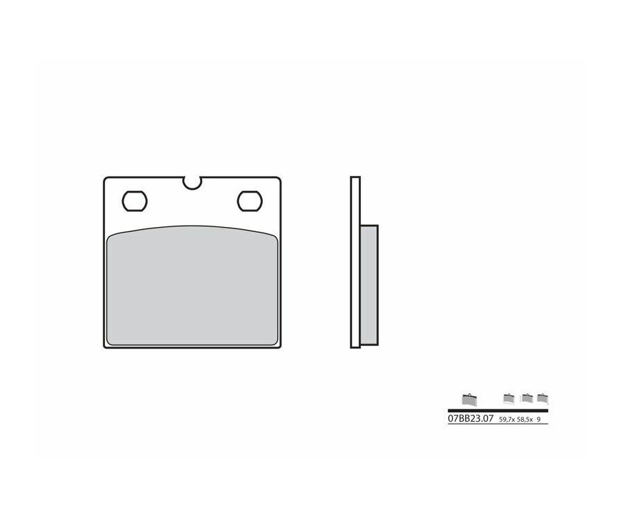 Plaquettes de frein BREMBO route carbone céramique - 07BB2307 - 1035835
