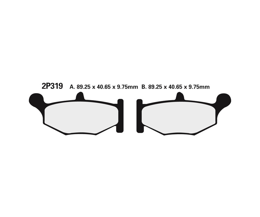 Plaquettes de frein NISSIN route semi-métallique - 2P-319NS - 1036755