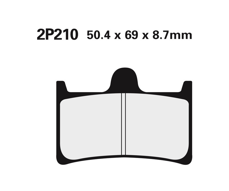 Plaquettes de frein NISSIN route /Off-Road métal fritté - 2P-210ST - 1036634