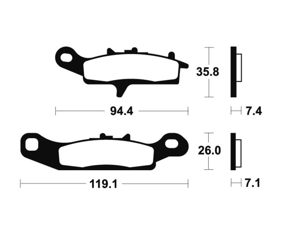 Plaquettes de frein TECNIUM MX/Quad métal fritté - MO298 - 1022876