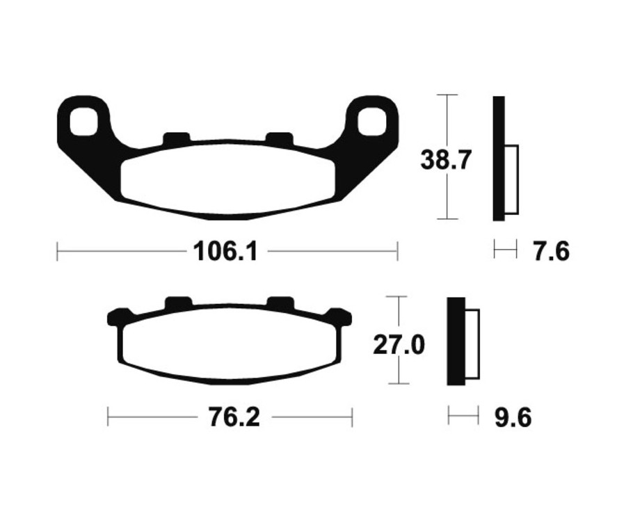 Plaquettes de frein TECNIUM Performance métal fritté - MF115 - 1022718