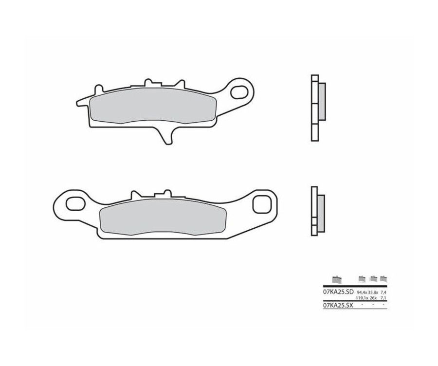 Plaquettes de frein BREMBO Off-Road métal fritté - 07KA25SD - 1036114