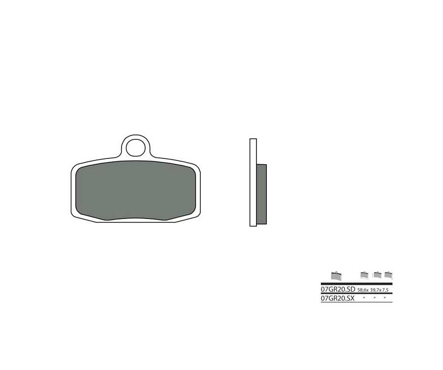 Plaquettes de frein BREMBO Off-Road métal fritté - 07GR20SX - 1035884