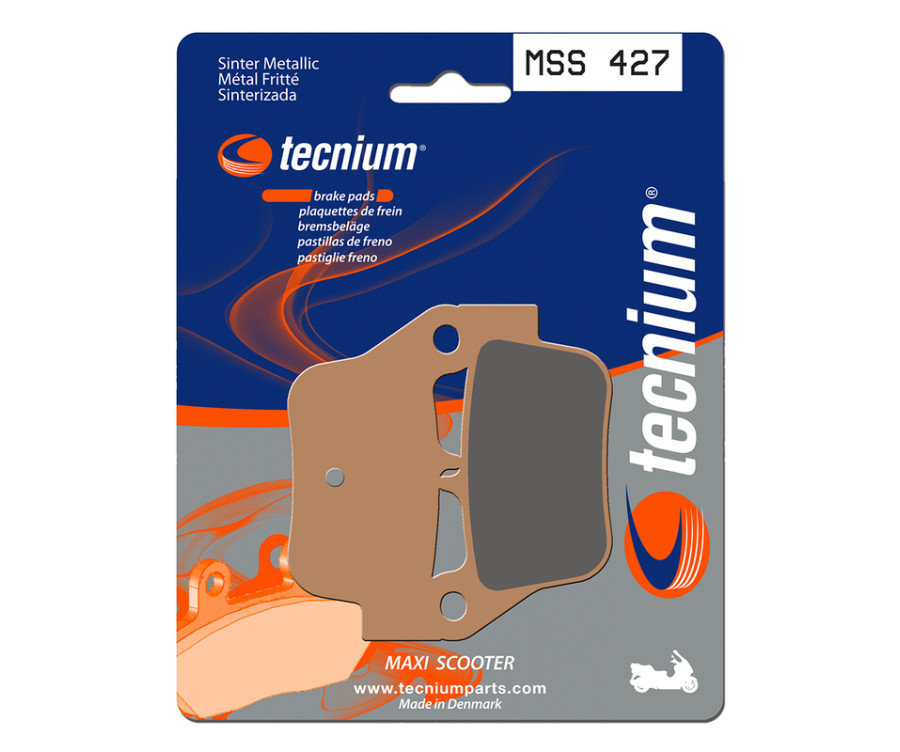 Plaquettes de frein TECNIUM Maxi Scooter métal fritté - MSS427 - 1023226