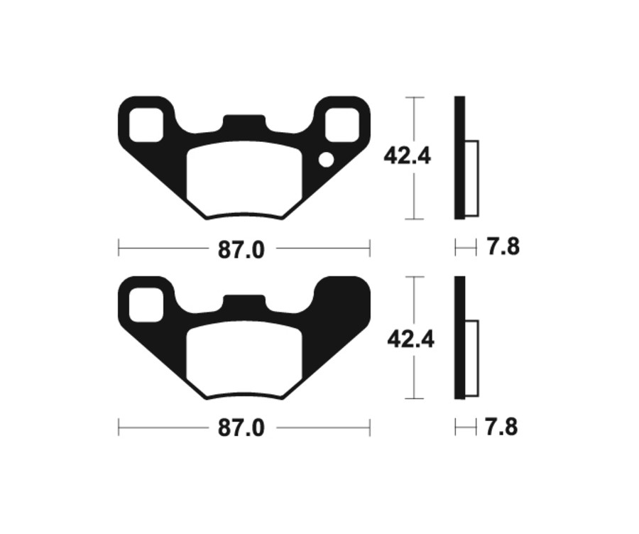 Plaquettes de frein TECNIUM MX/Quad métal fritté - MO405 - 1022904