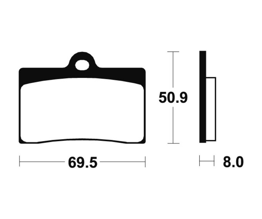 Plaquettes de frein TECNIUM Racing métal fritté carbone - MCR66 - 1022605
