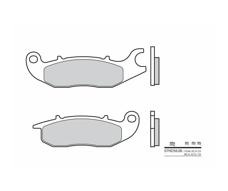 Plaquettes de frein BREMBO route carbone céramique - 07HO5606 - 1036043