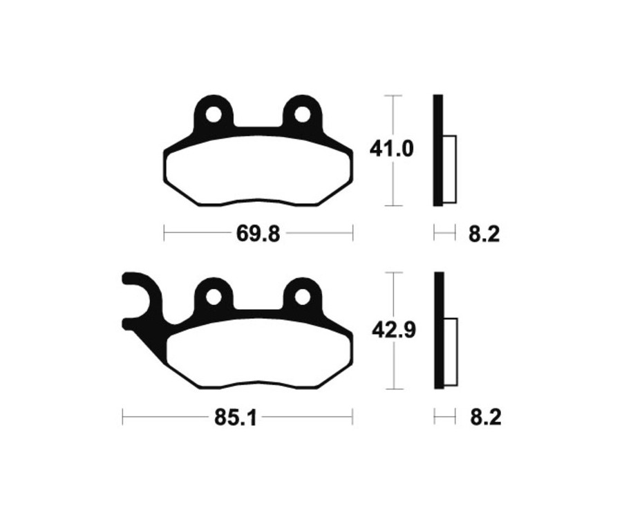 Plaquettes de frein TECNIUM Scooter organique - ME208 - 1022636