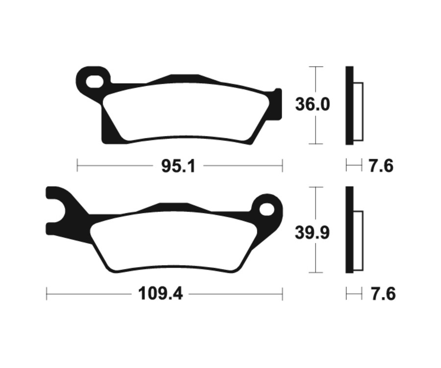 Plaquettes de frein TECNIUM MX/Quad métal fritté - MO410 - 1022908
