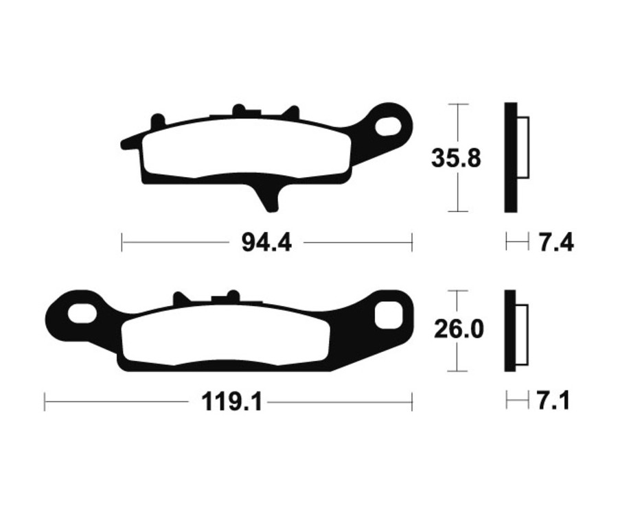 Plaquettes de frein TECNIUM MX/Quad métal fritté - MO301 - 1022879