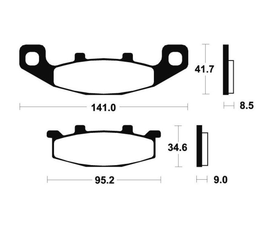 Plaquettes de frein TECNIUM Performance métal fritté - MR97 - 1023105
