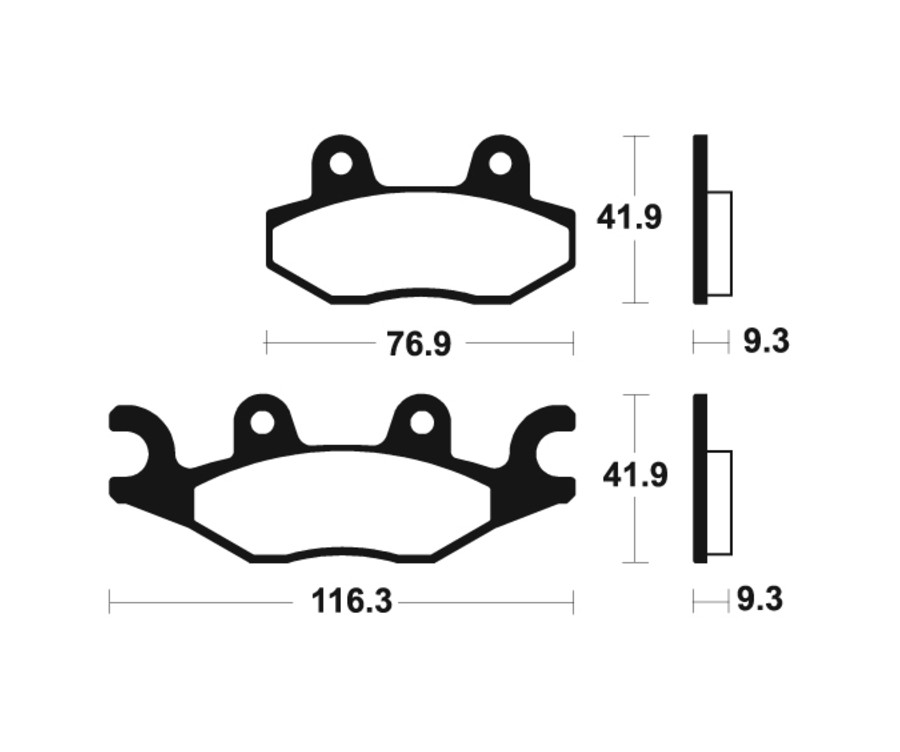 Plaquettes de frein TECNIUM route organique - MA378 - 1022497