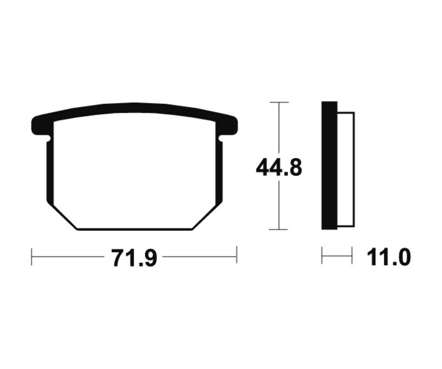 Plaquettes de frein TECNIUM route organique - MA34 - 1022484
