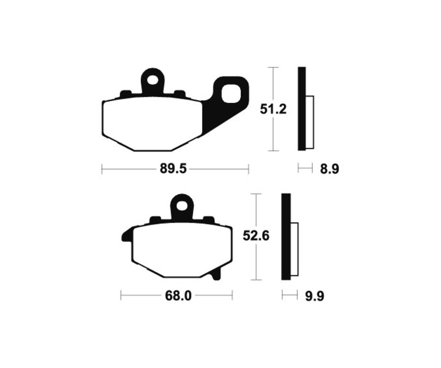 Plaquettes de frein TECNIUM Performance métal fritté - MR187 - 1023052