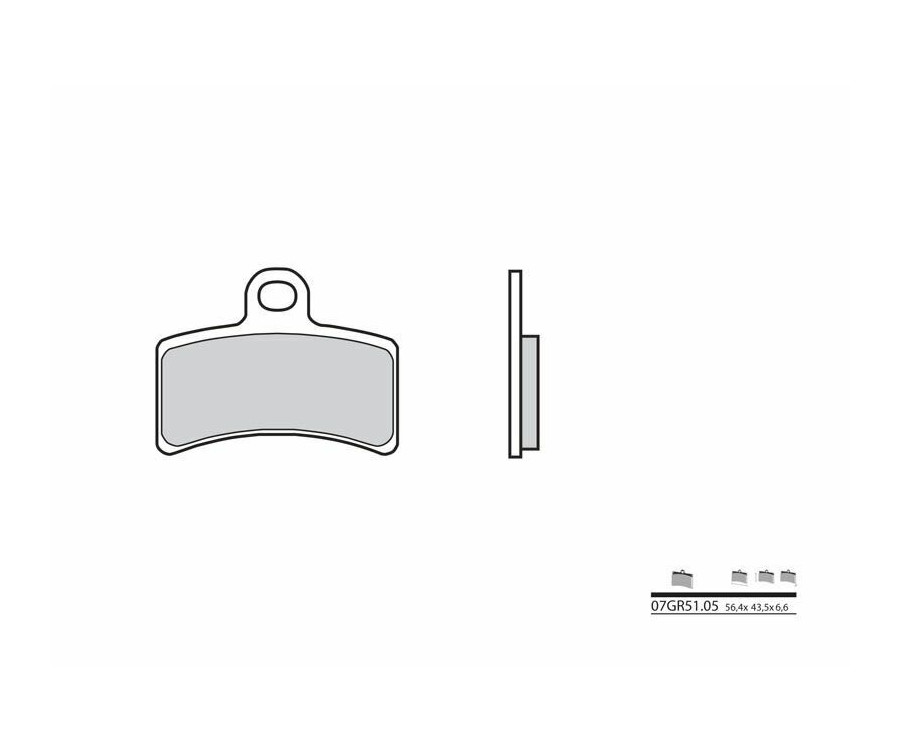 Plaquettes de frein BREMBO route carbone céramique - 07GR5105 - 1035895