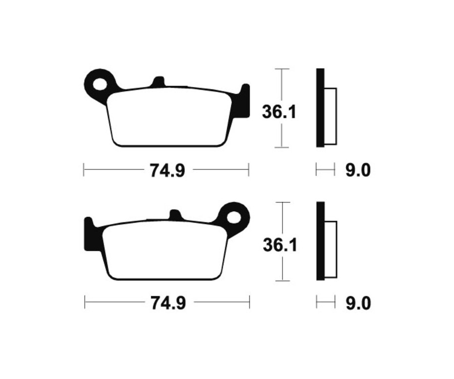 Plaquettes de frein TECNIUM Scooter organique - ME190 - 1022631