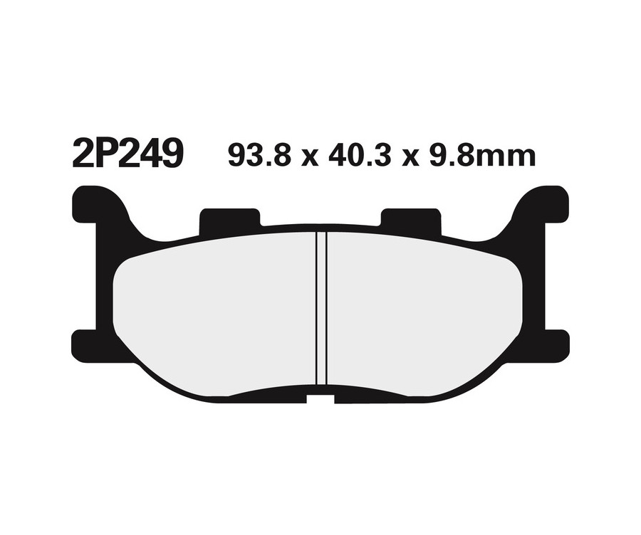 Plaquettes de frein NISSIN route semi-métallique - 2P-249NS - 1036690