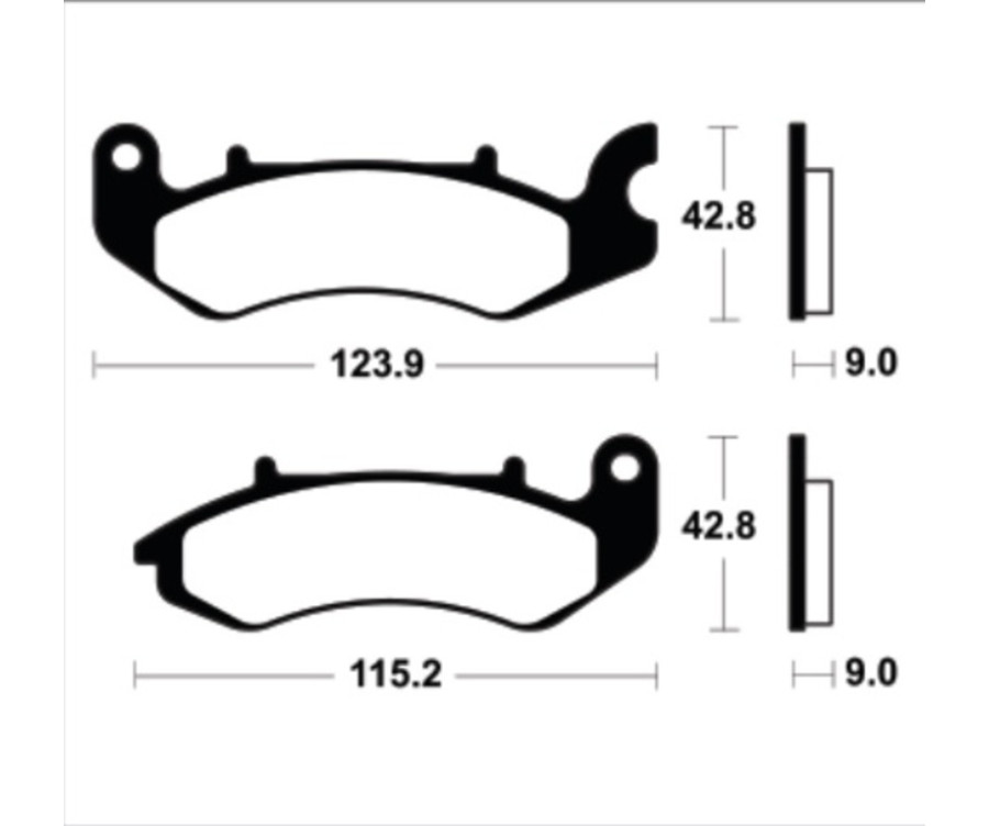 Plaquettes de frein TECNIUM scooter organique - ME468 - 1121495