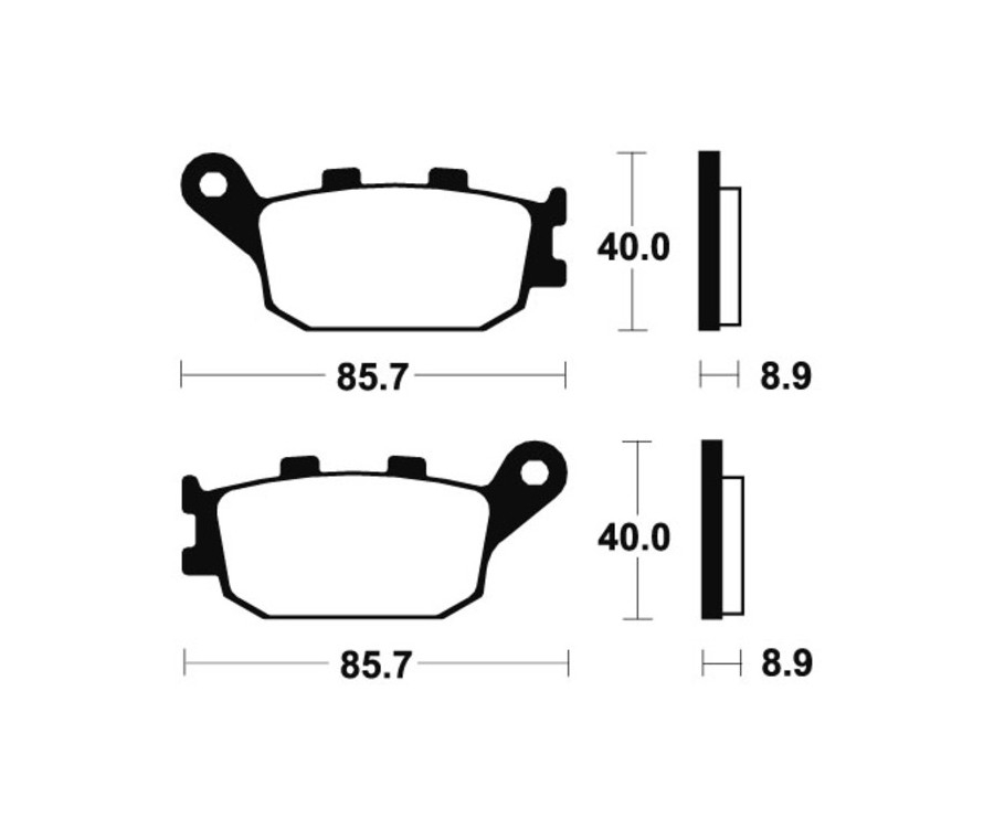 Plaquettes de frein TECNIUM Scooter organique - ME157 - 1022619