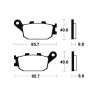 Plaquettes de frein TECNIUM Scooter organique - ME157 - 1022619