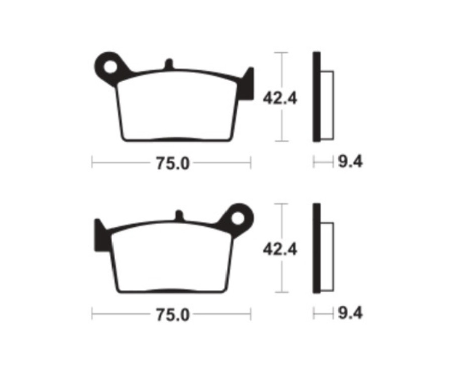 Plaquettes de frein TECNIUM métal fritté -  MA498 - 1122848