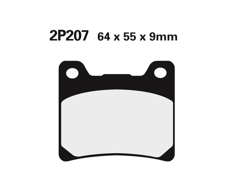 Plaquettes de frein NISSIN route semi-métallique - 2P-207NS - 1036629