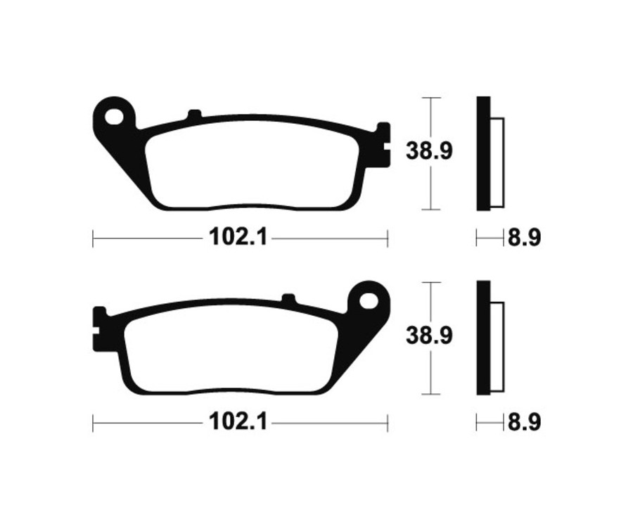 Plaquettes de frein TECNIUM Maxi Scooter métal fritté - MSS311 - 1023209