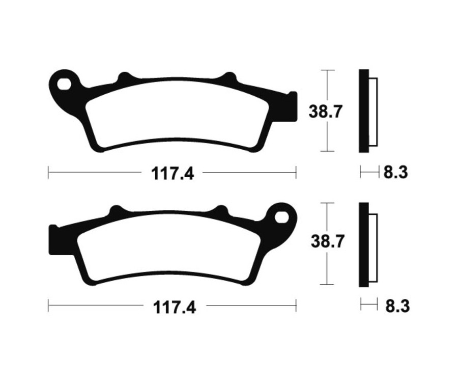 Plaquettes de frein TECNIUM Scooter organique - ME261 - 1022658