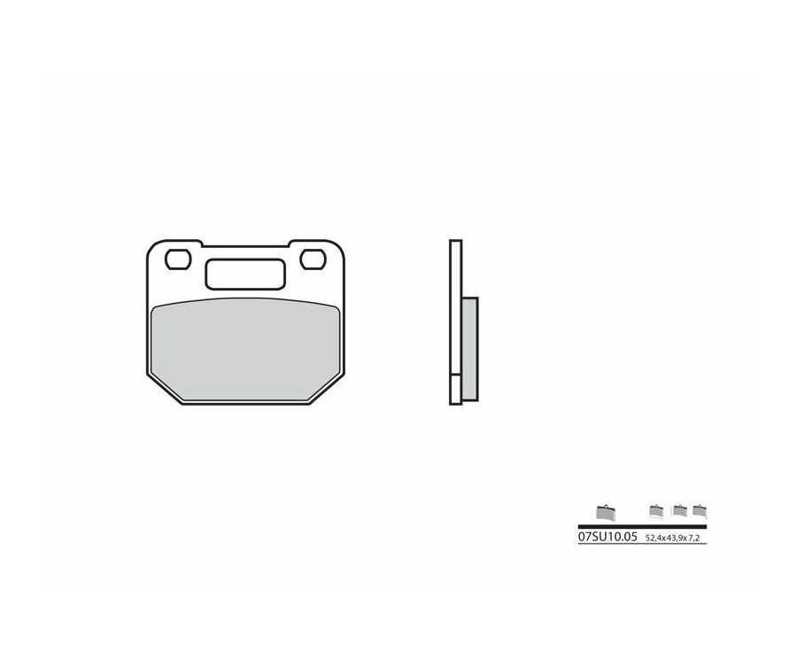 Plaquettes de frein BREMBO route carbone céramique - 07SU1005 - 1036153