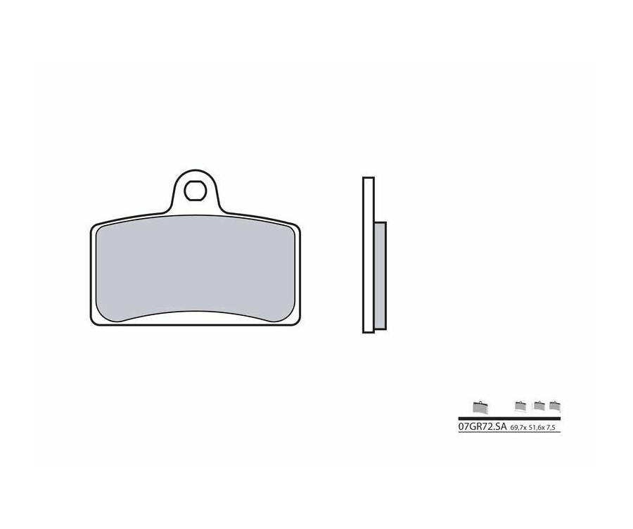 Plaquettes de frein BREMBO route métal fritté - 07GR72SA - 1035921