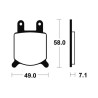 Plaquettes de frein TECNIUM route organique - MA60 - 1022534