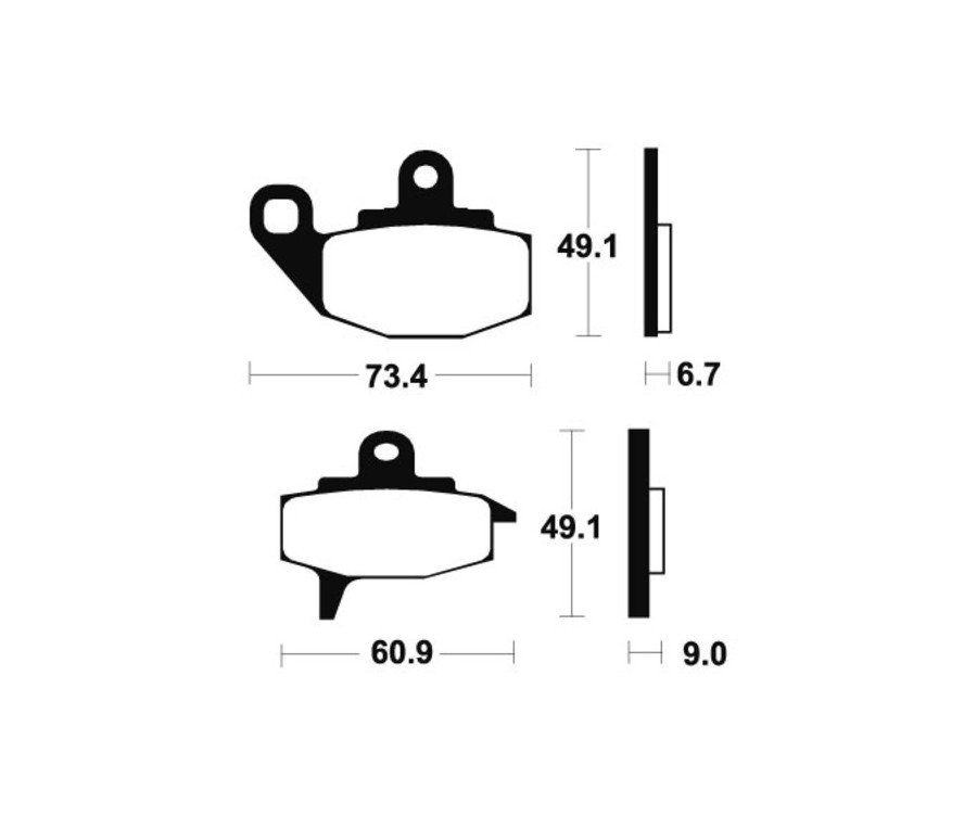 Plaquettes de frein TECNIUM route organique - MA102 - 1022327