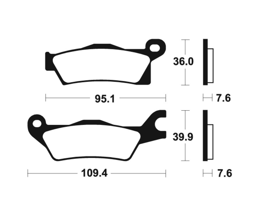 Plaquettes de frein TECNIUM MX/Quad métal fritté - MO411 - 1022909