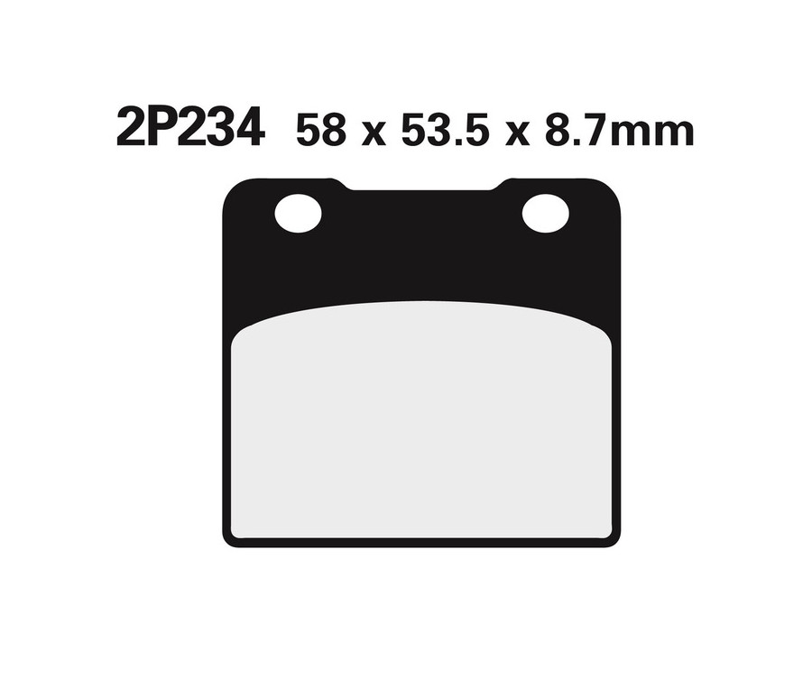 Plaquettes de frein NISSIN route semi-métallique - 2P-234NS - 1036670