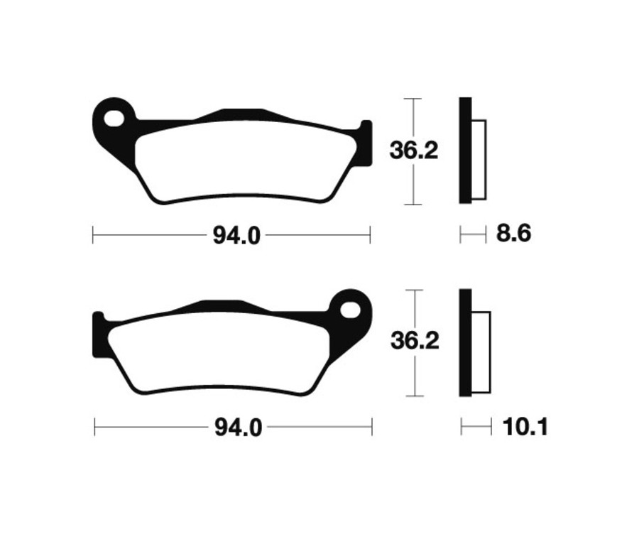 Plaquettes de frein TECNIUM Performance métal fritté - MR242 - 1023063