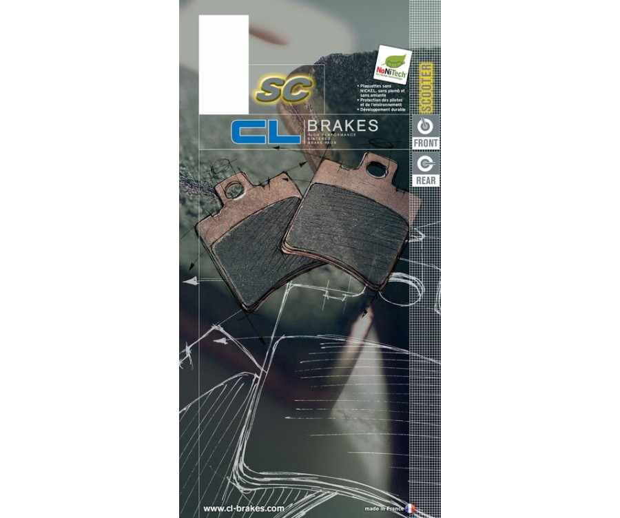 Plaquettes de frein CL BRAKES Scooter métal fritté - 3038SC - 1035117