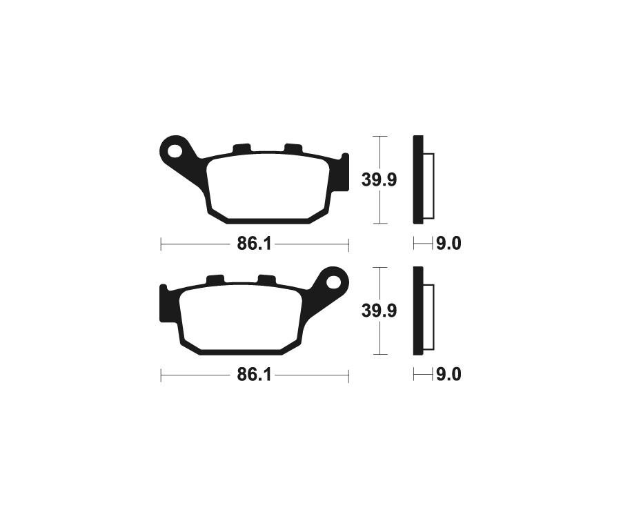 Plaquettes de frein TECNIUM route organique - MA381 - 1022500