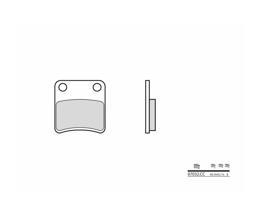 Plaquettes de frein BREMBO Scooter carbone céramique - 07032CC - 1035728